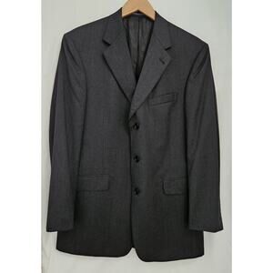 Daniel Cremieux Loro Piana Blazer 40R Sport Coat Gray Wool Suit Jacket Wedding
